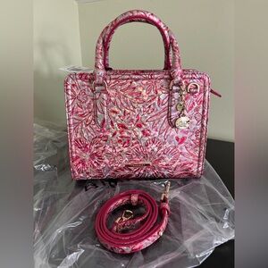 Brahmin Cami Coral Snapdragon Lokelani Satchel NEW